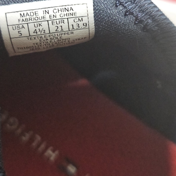 Tomy Hilfiger Baby Toddler Boy Girl Slip On Shoes Size 5 Red Blue - Picture 7 of 8